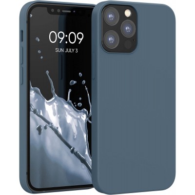 Husa iPhone 15 Pro, Silicon Catifelat cu Interior Microfibra, Grey
